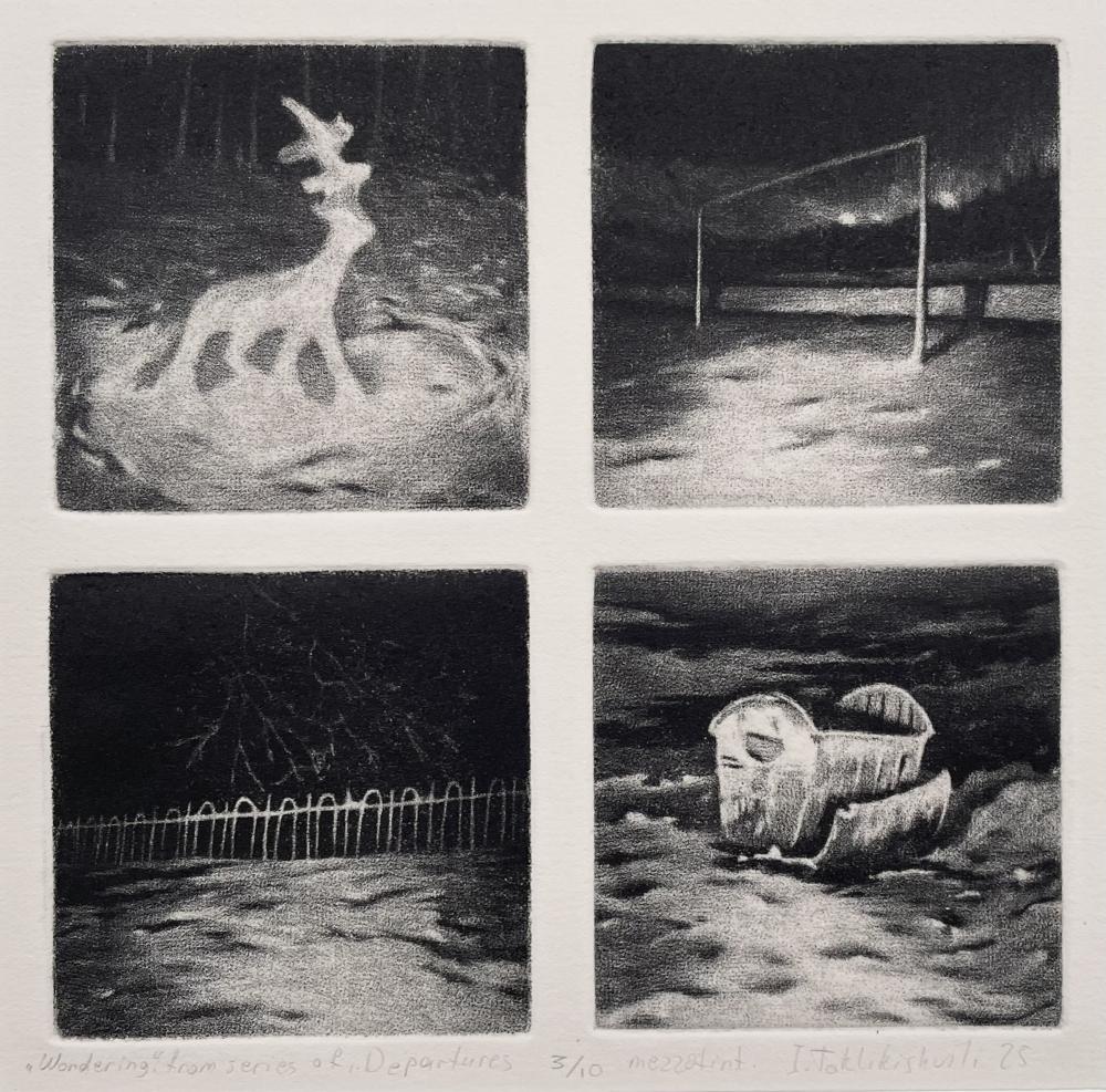 Wandering 2 (From the series of Departures. Mezzotint)
